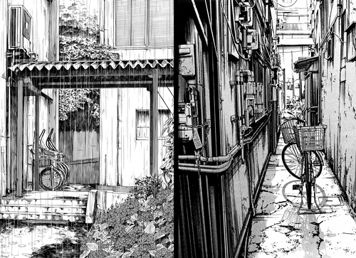 500x363 Design Stack A Blog About Art, Design And Architecture - Black And White City Sketches