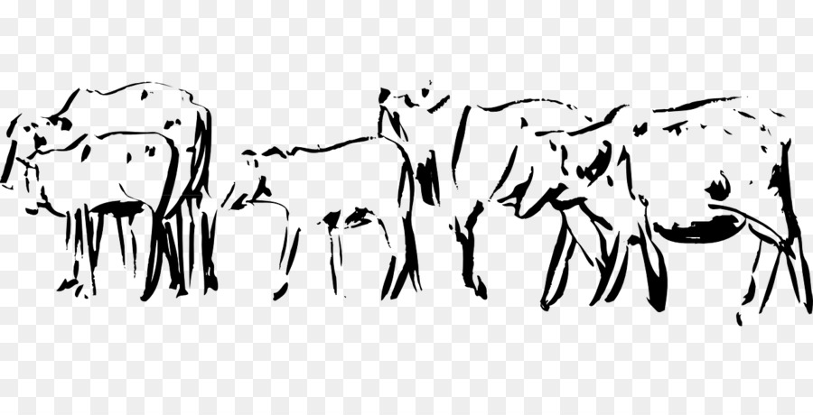 900x460 Dairy Cattle Sketch Sheep Baka Goat - Black And White Cow Sketch