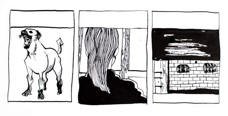 740x377 Sketches I Halfdan Pisket Beauton Art Gallery Drawings - Black And White Dog Sketches