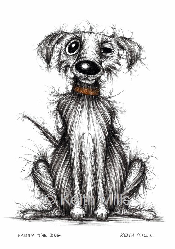 564x800 Cats And Dogs - Black And White Dog Sketches