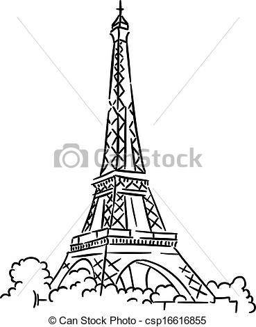 369x470 Eiffel Tower Clipart Black And White Amp Eiffel Tower Clip Art Black - Black And White Eiffel Tower Sketch