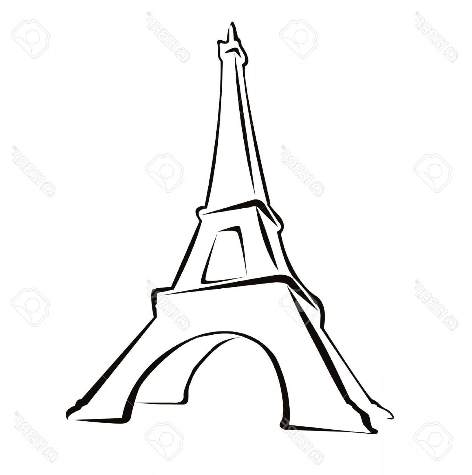 1550x1560 Eiffel Tower Drawing Black And White Shopatcloth - Black And White Eiffel Tower Sketch