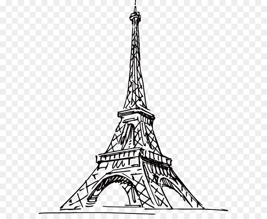 900x740 Eiffel Tower Tokyo Tower Drawing - Black And White Eiffel Tower Sketch
