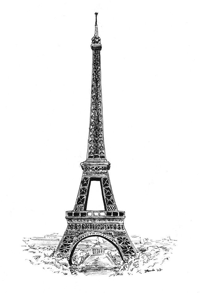 655x950 Drawing, Eiffel Tower, Europe, Paris Eiffel Paris - Black And White Eiffel Tower Sketch