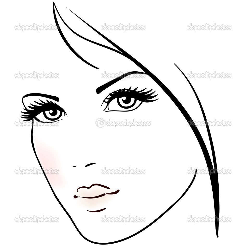 1024x1024 Easy To Draw Female Faces Beautiful Woman Face Drawing Beautiful - Black And White Face Sketch