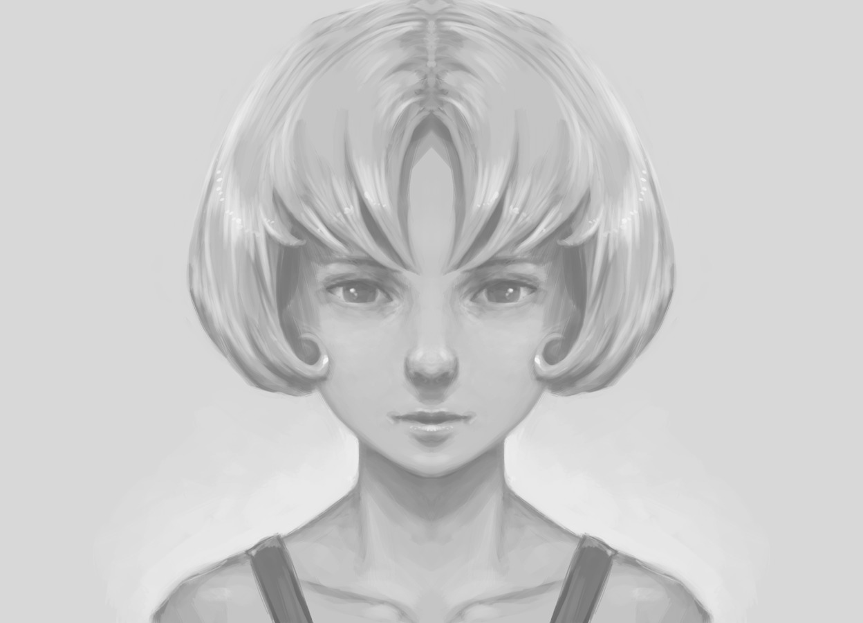 1248x900 Getting Started With Krita (13) - Black And White Face Sketch