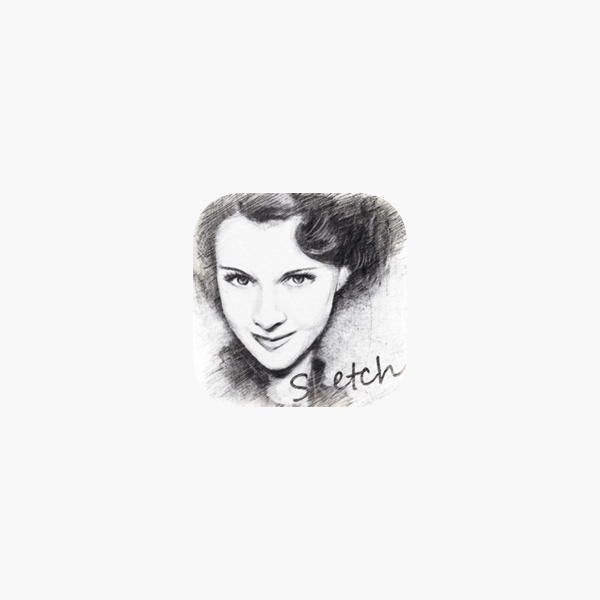 600x600 Pencil Sketch Photo Camera Pad On The App Store - Black And White Face Sketch