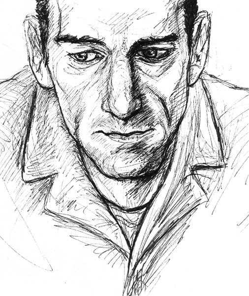 506x600 Face Wwii Gis - Black And White Face Sketch