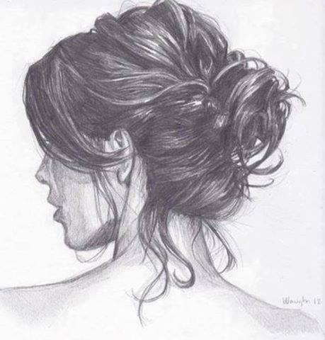 459x480 Collection Of Black And White Girl Hair Drawing High Quality - Black And White Girl Sketch
