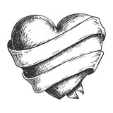 160x160 Hand Drawn Heart, Black And White Draft Sketch Isolated On White - Black And White Heart Sketch
