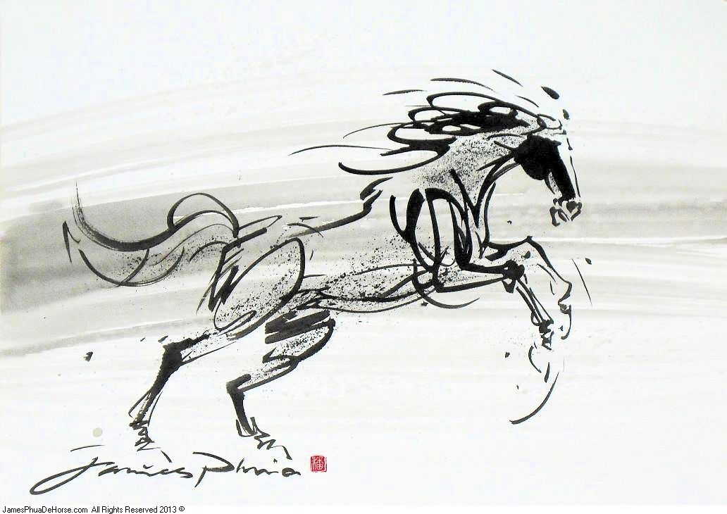 1032x730 S0003 Horse Sketch The Horse Masterpiece - Black And White Horse Sketches