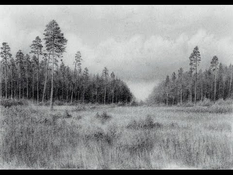480x360 Drawing A Landscape With A Pencil (Realistic Drawing Technique - Black And White Landscape Sketches