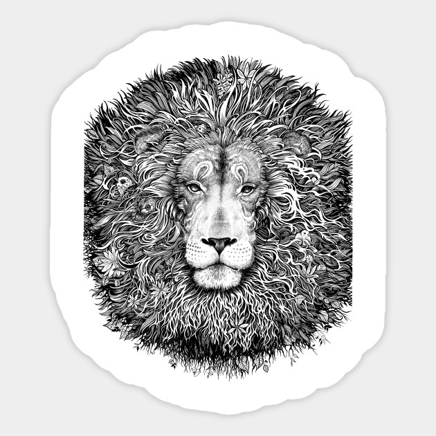 630x630 Majestic Lion - Black And White Lion Sketch