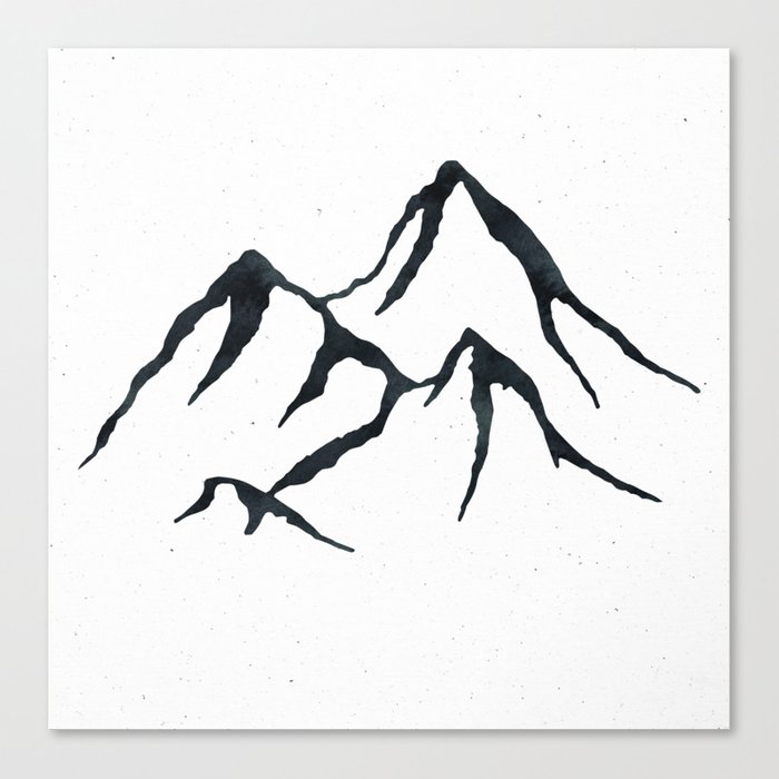 700x700 Mountains Black And White Canvas Print By Naturemagick Society6 - Black And White Mountain Sketch