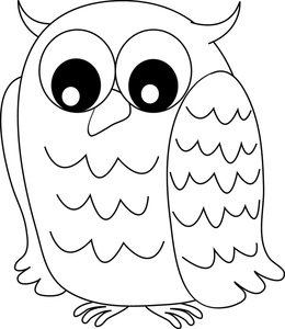 260x300 Sketch Clipart Owl - Black And White Owl Sketch