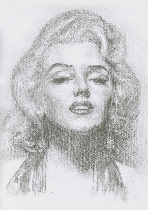 592x840 John Chen Gallery - Black And White Portrait Sketches