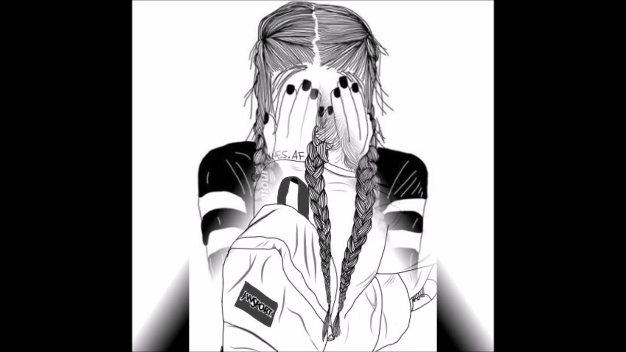 1280x720 Black And White Tumblr Girls Drawings - Black And White Sketch Pictures