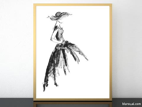 Black And White Sketch Print at PaintingValley.com | Explore collection ...