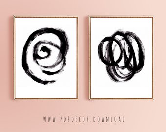 340x270 Black White Wall Art Etsy - Black And White Sketches Art