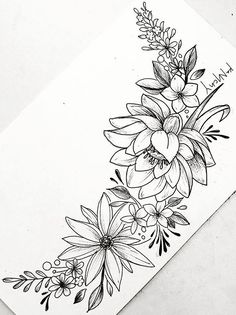 236x315 Floral - Black And White Sketches Of Flowers