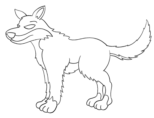 540x414 How To Draw A Wolf - Black And White Wolf Sketch