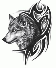 236x288 The 48 Best Wolf Tattoos Black And White Images - Black And White Wolf Sketch