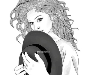 300x250 914 Images About Black And White Draw Girl On We Heart It See - Black And White Woman Sketch