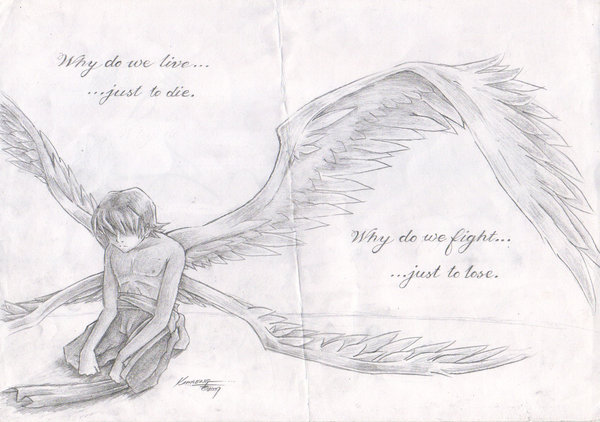 600x422 Rough Sketch - Black Angel Sketch