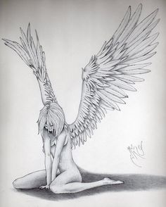 236x294 Fallen Angel Drawings - Black Angel Sketch
