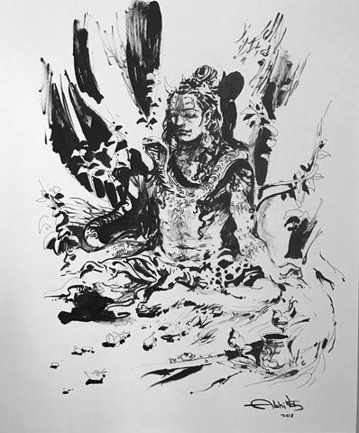 398x480 Original Sketches. Abhishek Singh Art - Black Art Sketches
