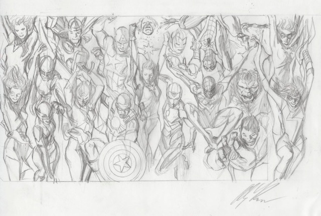 640x430 Alex Ross Generations Rough Sketch - Black Art Sketches
