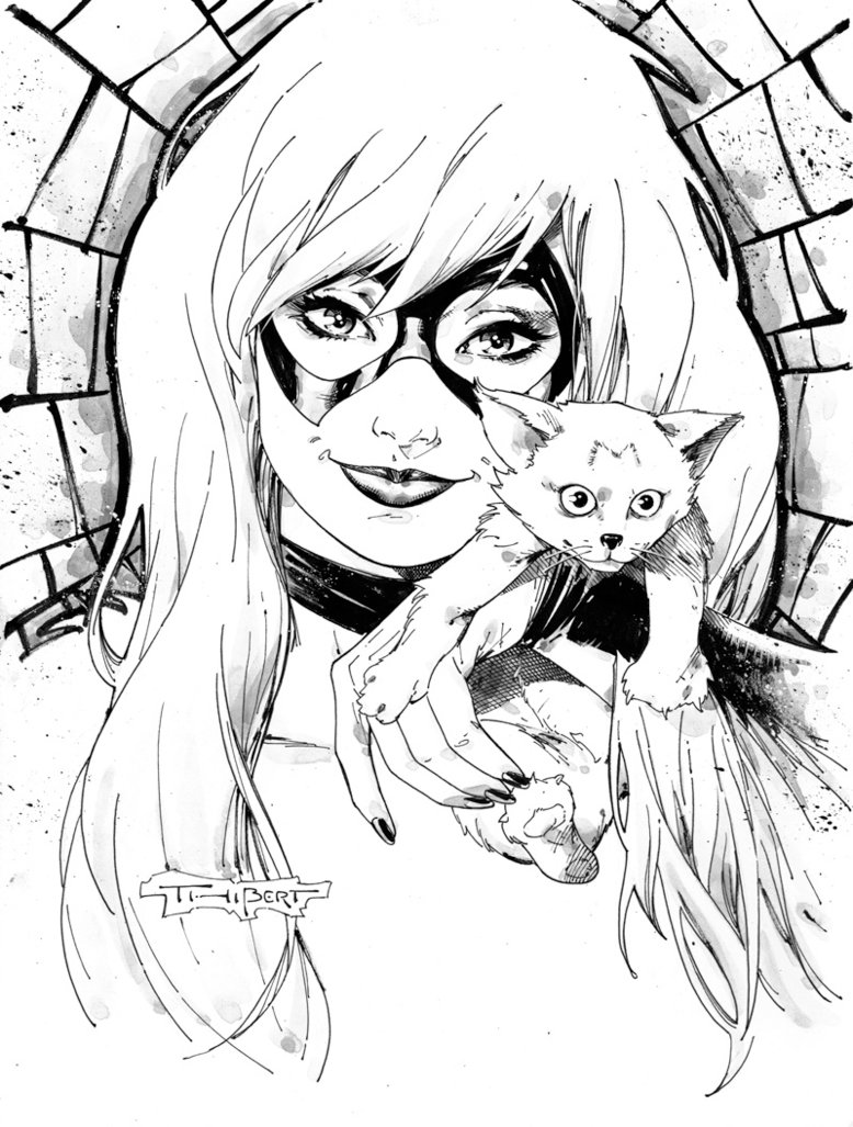 778x1027 Black Cat Con Style Sketch By Aethibert - Black Cat Sketch