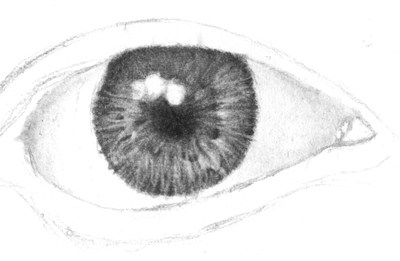 400x261 Drawing The Human Eye - Black Eye Sketch