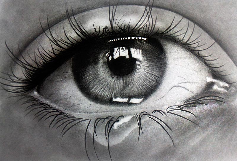 800x543 Sad Eyes Drawing, Pencil, Sketch, Colorful, Realistic Art Images - Black Eye Sketch