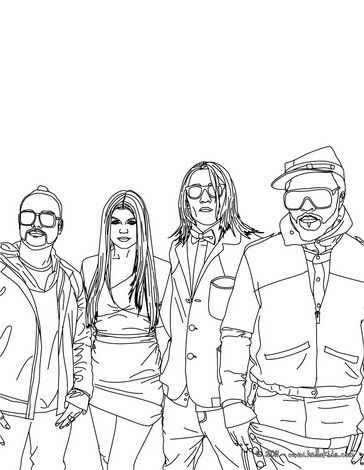 364x470 The Black Eyed Peas Coloring Page. More Famous People Coloring - Black Eyed Peas Sketch
