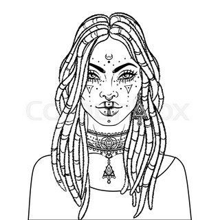 320x320 Black Women Faces. Great For Avatars, Hair Styles Of African - Black Girl Sketch