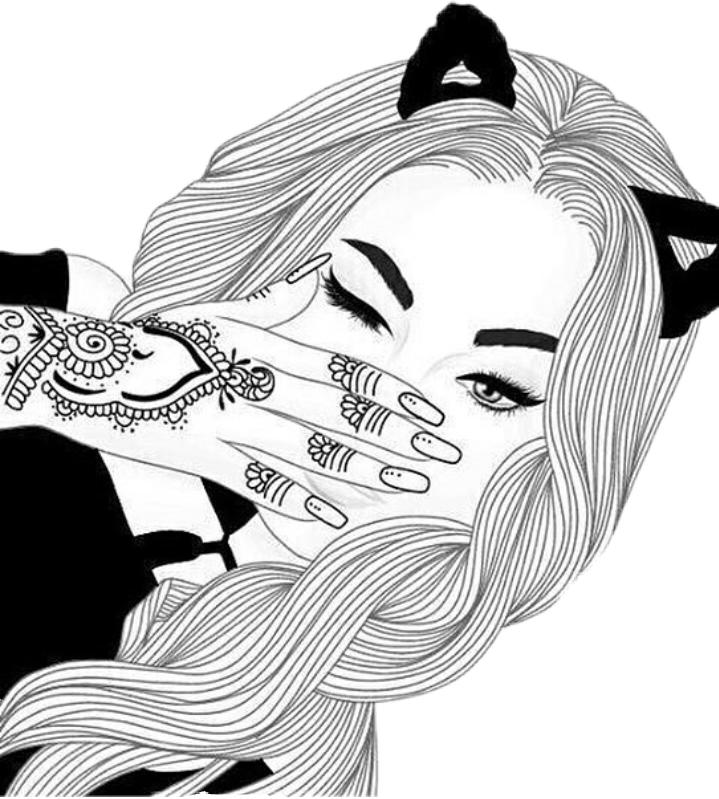 719x799 Collection Of Free Drawing Braids Black Woman. Download On Ubisafe - Black Girl Sketch