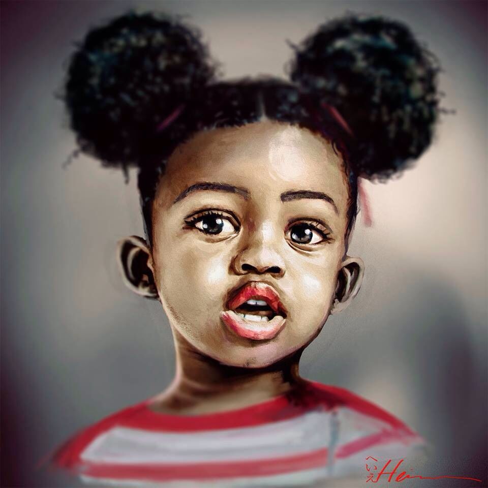 960x960 Pictures Drawings Of Little Black Girls, - Black Girl Sketch