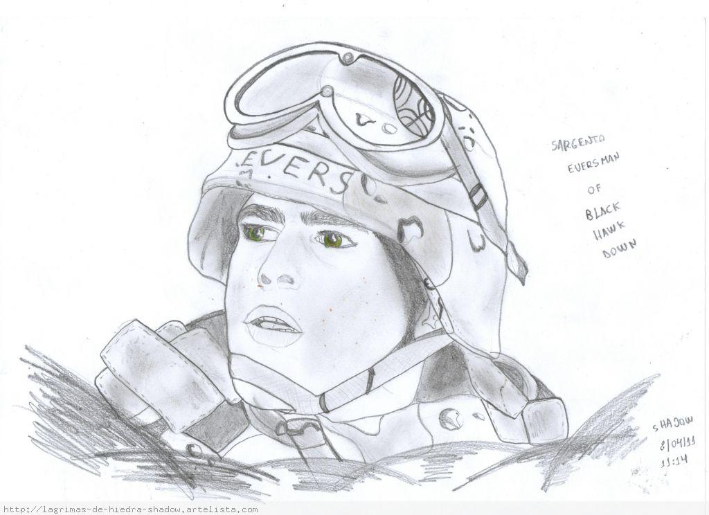 1024x744 Sargento Eversman Black Hawk Down Teresa Estudillo Ramos - Black Hawk Sketch