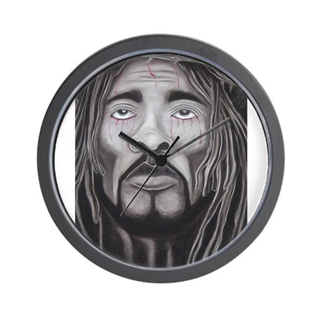 460x460 Black Jesus Wall Clocks - Black Jesus Sketch