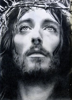 300x417 Black And White Images Of Jesus Group With Items - Black Jesus Sketch