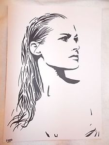 225x300 A4 Black Ink Marker Pen Sketch Drawing Ursula Andress As Bond Girl - Black Marker Sketches
