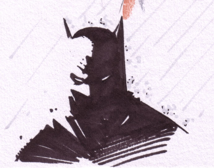 691x544 Batman Marker Sketch By Orcadesignstudios - Black Marker Sketches