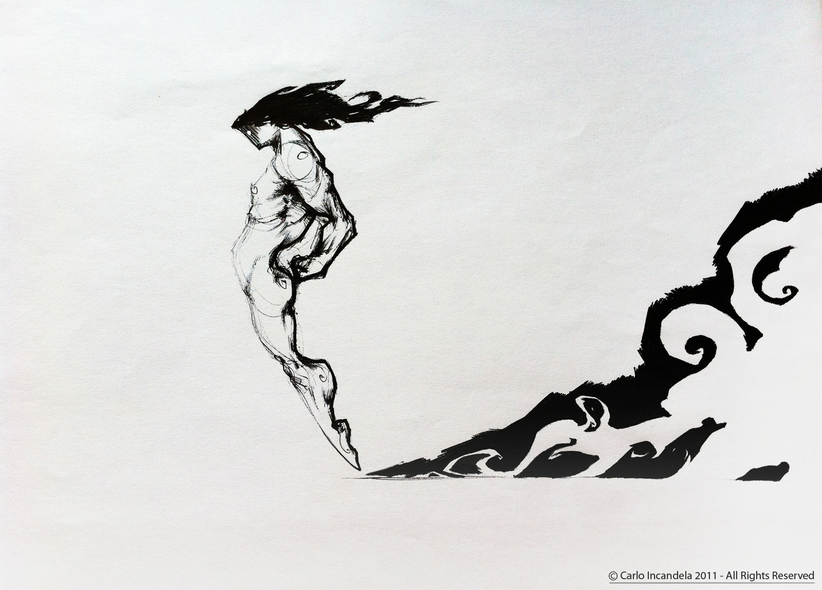 1600x1149 Mythological Anatomy Freebrush - Black Marker Sketches