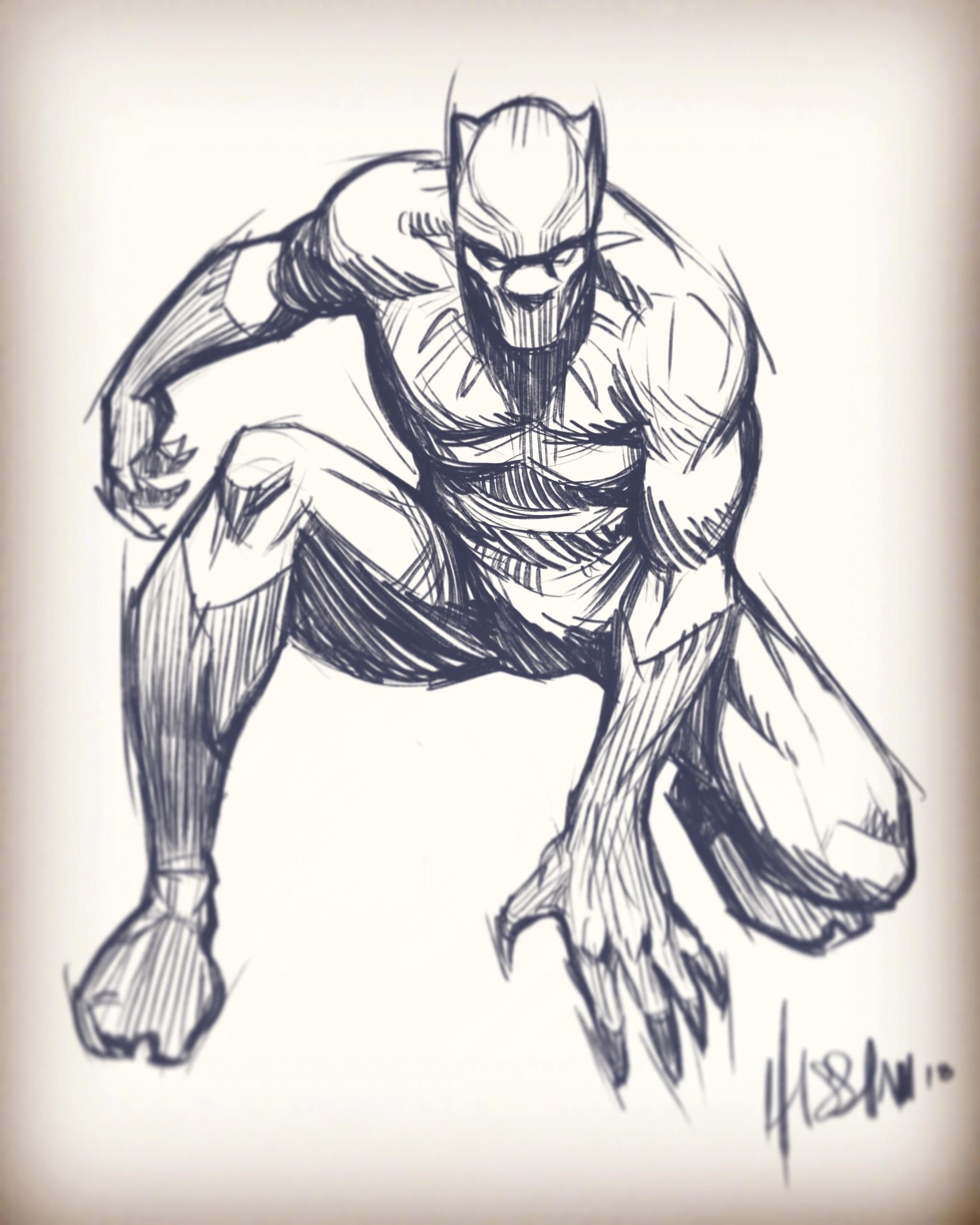 Black Panther Sketch At Paintingvalley Com Explore Collection Of Black Panther Sketch