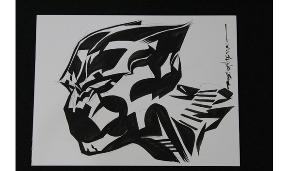 594x354 Brian Stelfreeze Black Panther Sketch - Black Panther Sketch