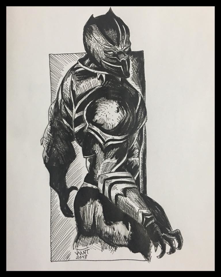 768x960 Umut - Black Panther Sketch