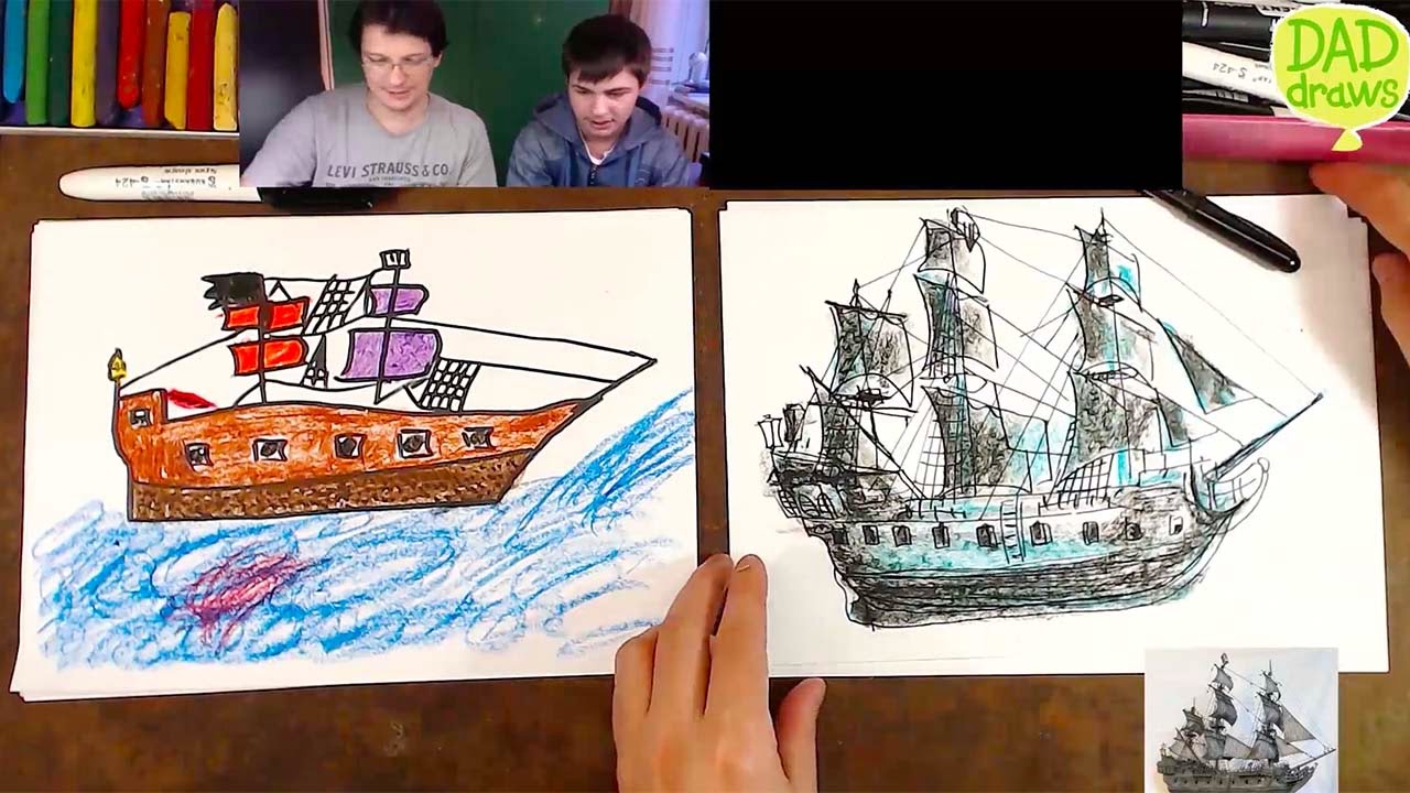 1280x720 How To Draw A Pirate Ship A Black Pearl From The Pirates Of The - Black Pearl Ship Sketch