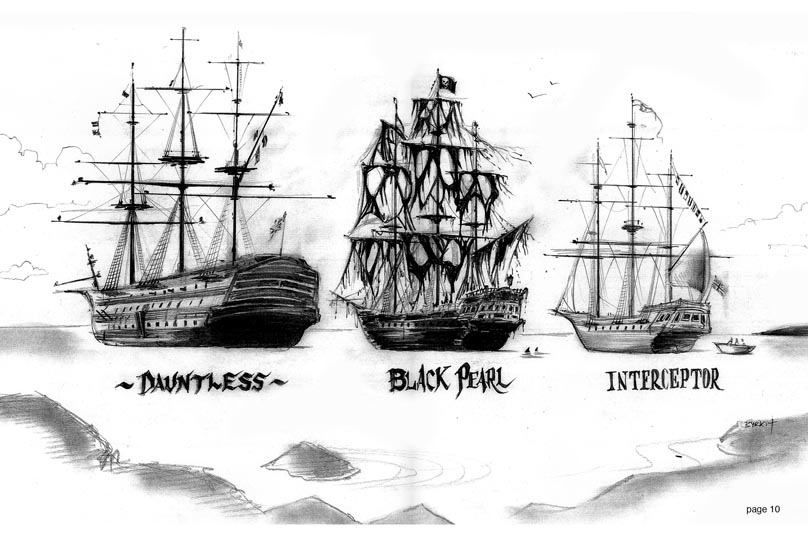 808x539 Image - Black Pearl Ship Sketch
