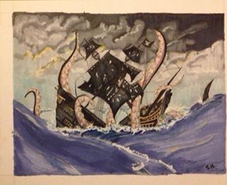 320x261 Black Pearl Inspiration In Markers - Black Pearl Sketch